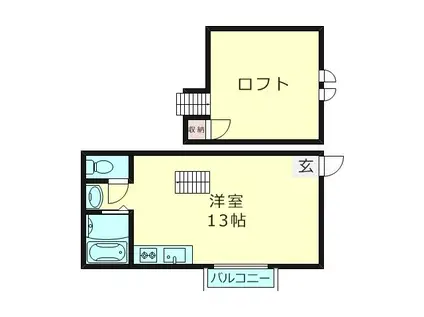 エトワルK2(ワンルーム/5階)の間取り写真