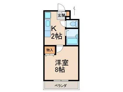 グリーンフルいがみ(1K/3階)の間取り写真