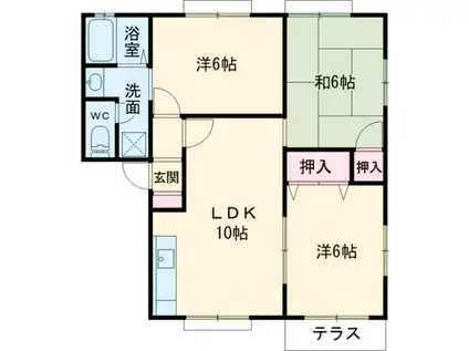 ベイ・フィオーレB棟(3LDK/2階)の間取り写真
