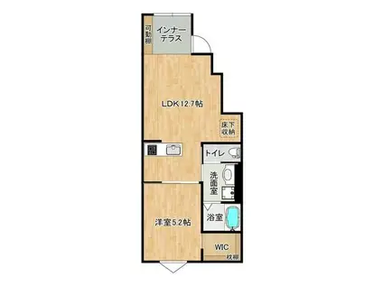 GROOM泗水(1LDK/1階)の間取り写真