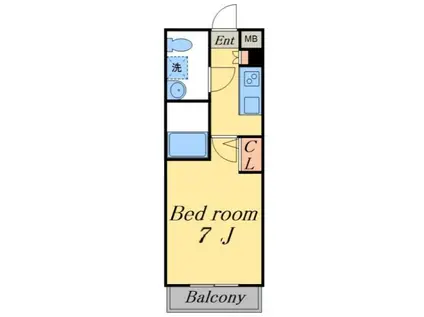 エスタート亀有(1K/1階)の間取り写真