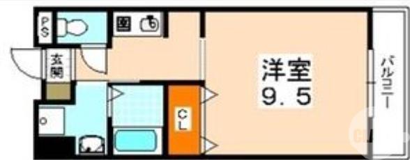 スプルース泉ヶ丘II(1K/1階)の間取り写真