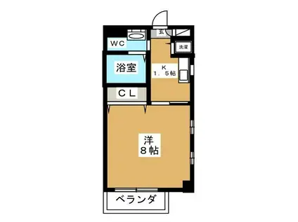 トラストバリュー麻布十番(1K/5階)の間取り写真