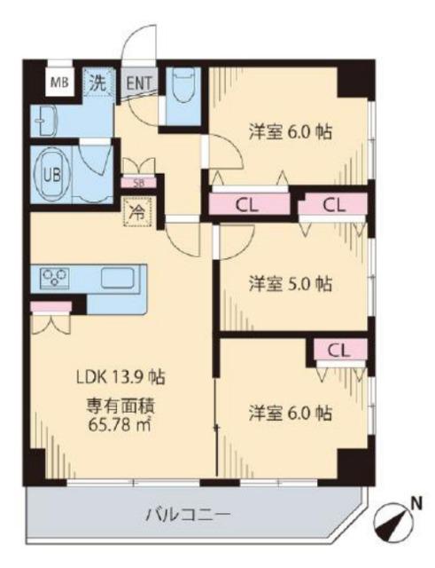 インペリアルパークII(3LDK/3階)の間取り写真