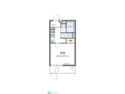 クレイノNLエヌズラント I(1K/1階)の間取り写真