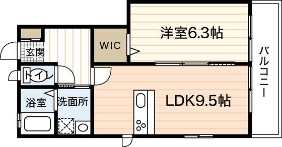 NEXUS II(1LDK/1階)の間取り写真