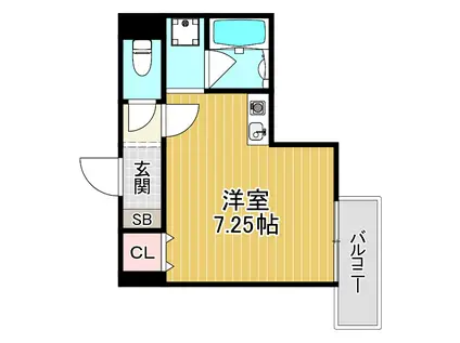 緑橋大発マンション(ワンルーム/3階)の間取り写真