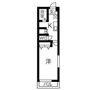 GRAND・FIORE(1K/3階)の間取り写真
