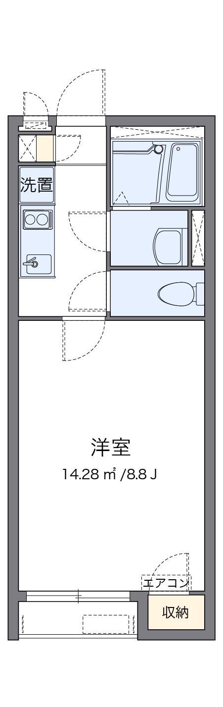 クレイノルーチェ 篠栗(1K/1階)の間取り写真