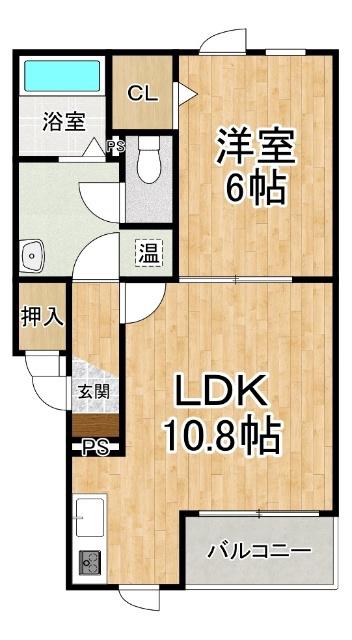 CREATEUR(1LDK/3階)の間取り写真