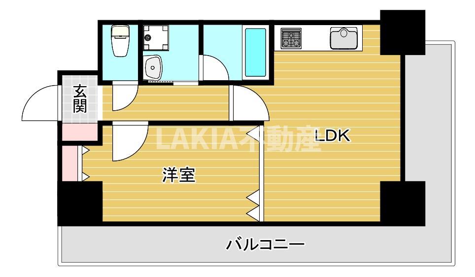 リーガル南船場(1LDK/7階)の間取り写真