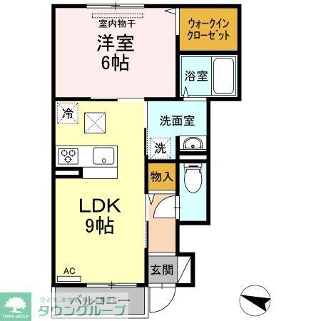 サニークレスト(1LDK/1階)の間取り写真