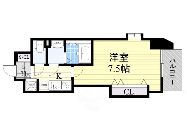 LUXE我孫子(1K/13階)の間取り写真