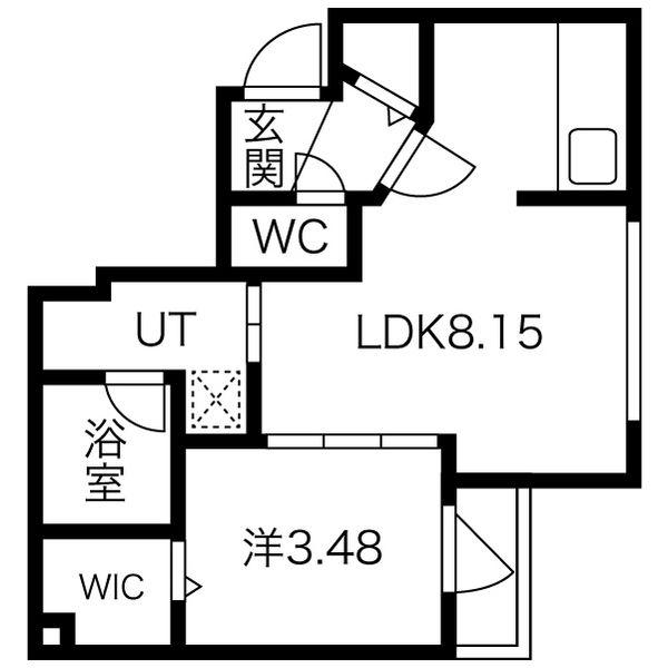 オレンジレジデンスウエスト(1LDK/3階)の間取り写真