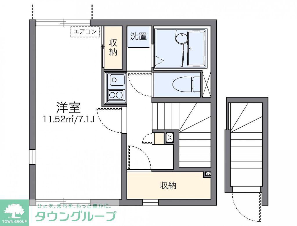レオネクストエテルノセラ3号館(1K/2階)の間取り写真