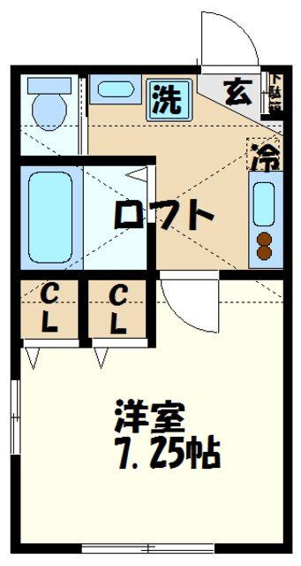 LOFTIA弐番館(1K/2階)の間取り写真