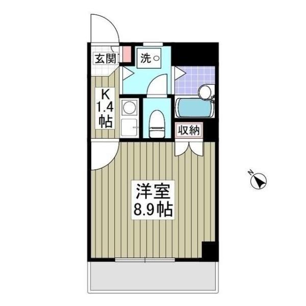 リブレス春日部(1K/3階)の間取り写真