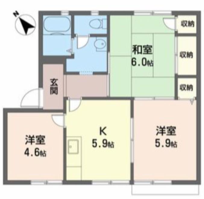 ガーデンハイツ・古谷(3K/1階)の間取り写真