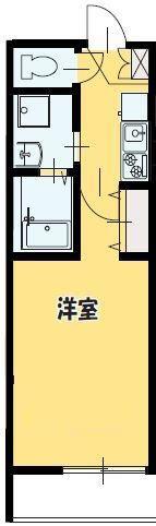 エスポワール中延(1K/2階)の間取り写真