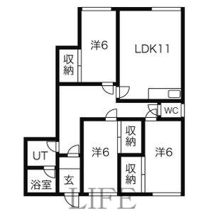 ロッチング清田(3LDK/2階)の間取り写真