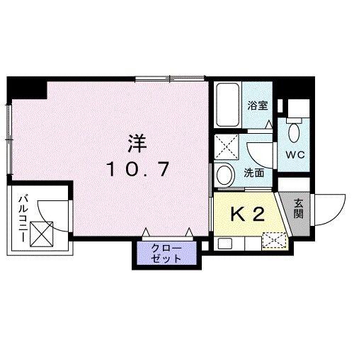 クレスト呉服町(1K/4階)の間取り写真