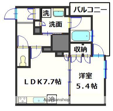リビオタワー小田急相模原レジデンス(1LDK/10階)の間取り写真