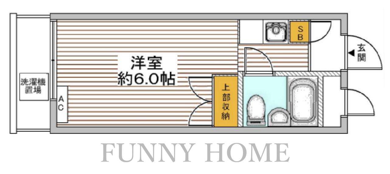 スカイコート池尻(ワンルーム/2階)の間取り写真
