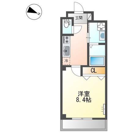 WABISABI(1K/1階)の間取り写真