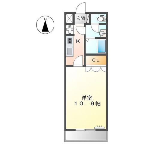 サーバタ(1K/2階)の間取り写真