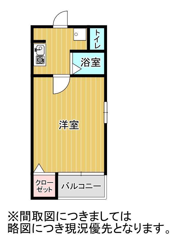 ステップ2(1K/6階)の間取り写真