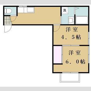 CRAFIT PLACE(2DK/2階)の間取り写真
