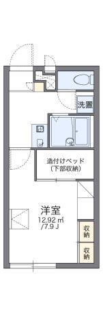 レオパレス颯(1K/2階)の間取り写真