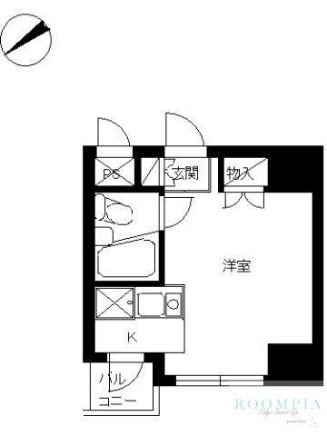スカイコート後楽園II(ワンルーム/7階)の間取り写真
