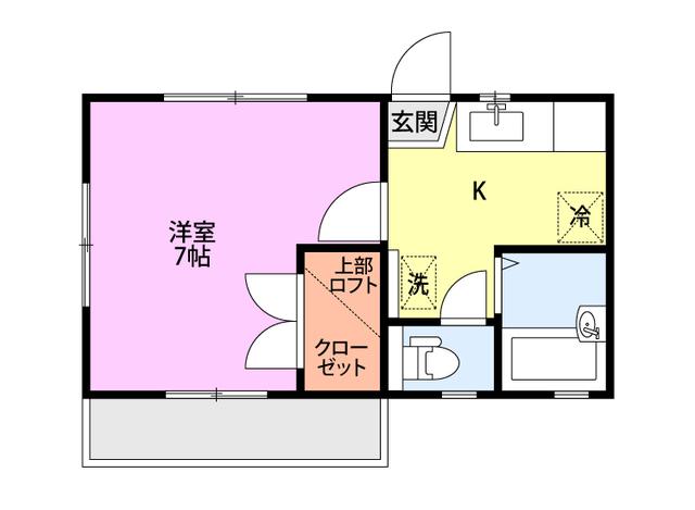 ハウスレーベン(1K/2階)の間取り写真