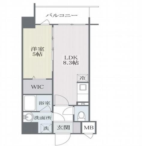 MODERN PALAZZO 博多SUR(1LDK/6階)の間取り写真