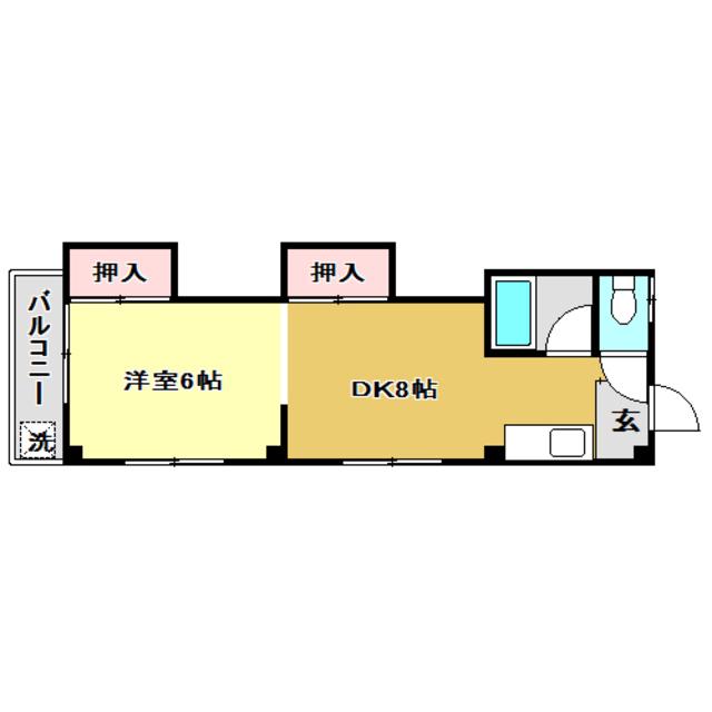アバンギャルドMIKA(1DK/4階)の間取り写真