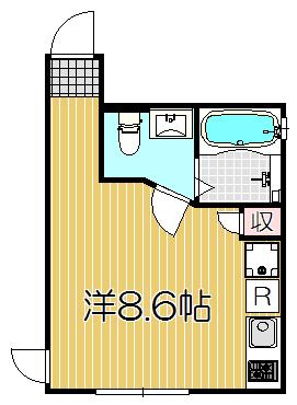 グランツ目黒(ワンルーム/1階)の間取り写真