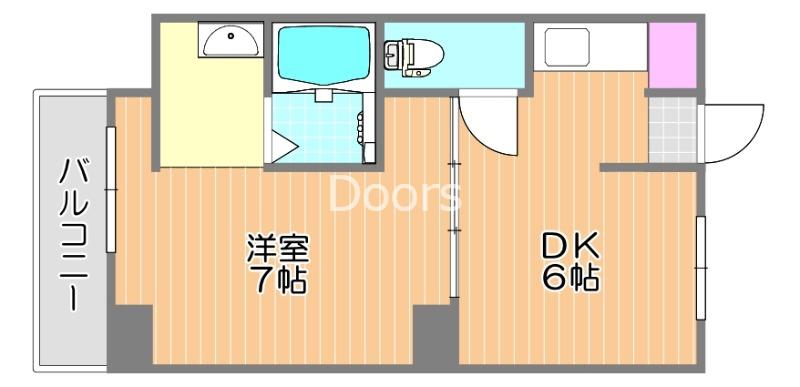 ヴィラナリー児島3号棟(1DK/3階)の間取り写真