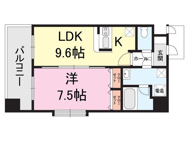 BELLO I 東船場(1LDK/3階)の間取り写真