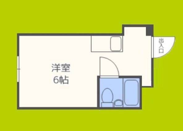 堀江グリーンハイツ(ワンルーム/3階)の間取り写真