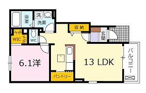 マイネ ファミーリエ IV(1LDK/1階)の間取り写真