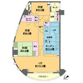 カスタリア池袋(3LDK/14階)の間取り写真