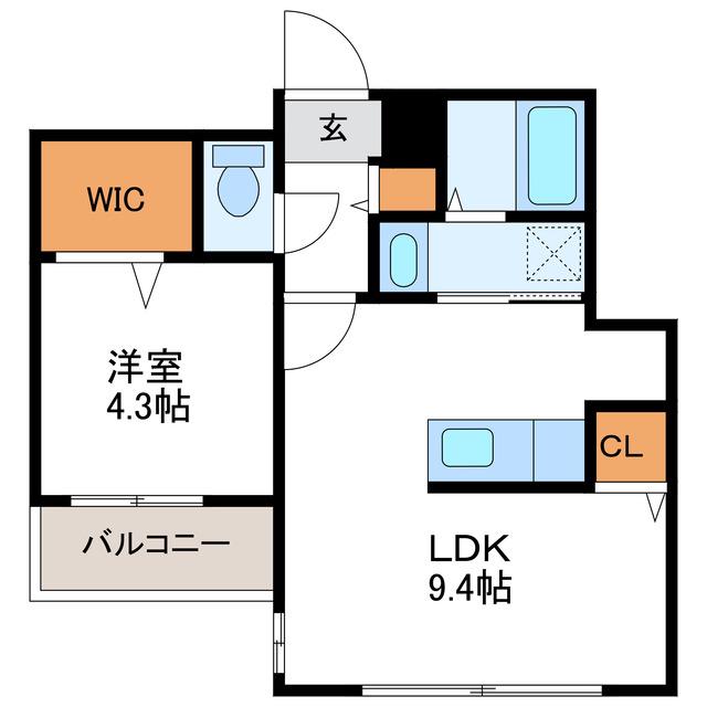LUNON SAPPORO STA. ルノン札幌ステーション(1LDK/3階)の間取り写真