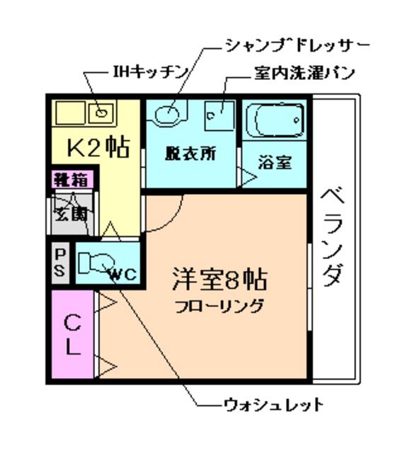 大和コーポ箕面(1K/4階)の間取り写真