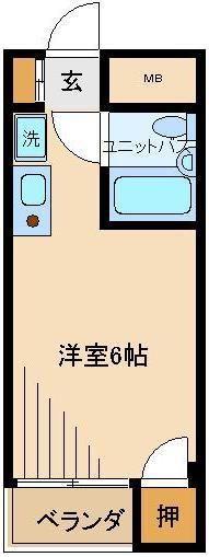 メゾン山喜(1K/1階)の間取り写真