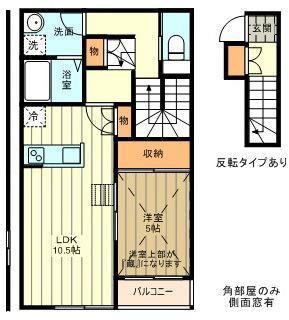 パトリア(1LDK/2階)の間取り写真