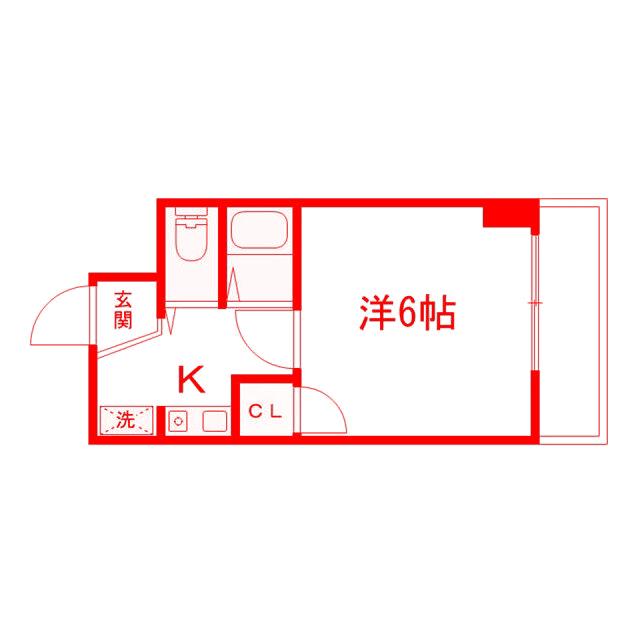 ソレイユ品濃(1K/3階)の間取り写真