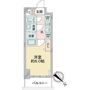 アステリ鶴舞テーセラ(1K/3階)の間取り写真