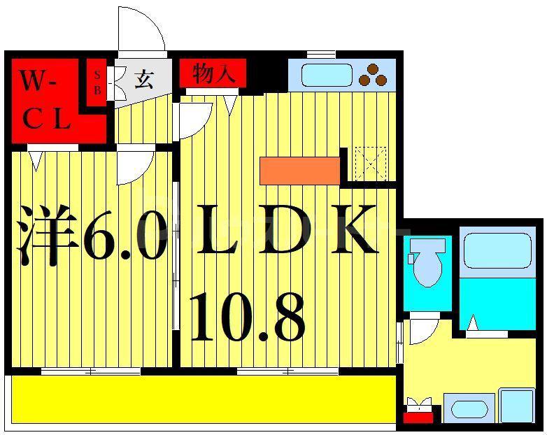 オータムマウンテン三番館(1LDK/2階)の間取り写真