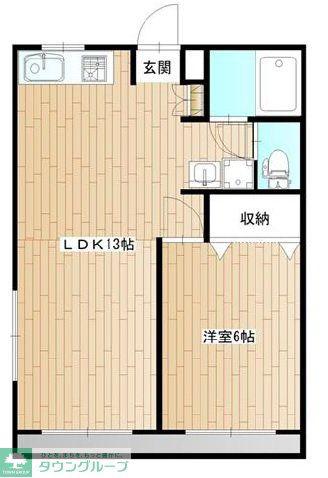 昭和コーポ川口(2DK/1階)の間取り写真